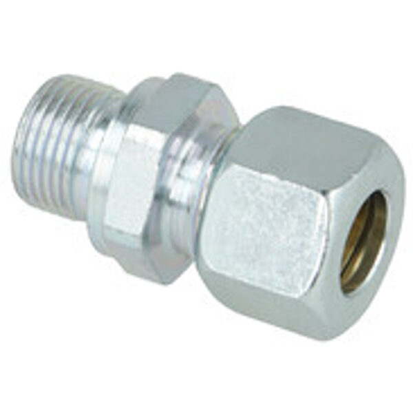 Male stud coupling 3/8"x10 mm with parallel thread